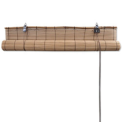 vidaXL Store roulant Bambou 150x220 cm Marron pas cher