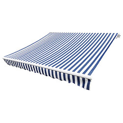 VIDAXL Toit d'auvent - Bleu et blanc