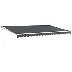 vidaXL Auvent rétractable - 5x3 m Anthracite