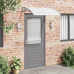 vidaXL Auvent de porte PC 120 x 100 cm - Gris Auvent de porte - Polycarbonate et ABS - Facile à assembler - Larg. 120 cm