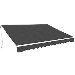 vidaXL Auvent pliable manuel 400 cm - Anthracite