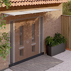 vidaXL Auvent de porte 358.5x90 cm Gris et transparent