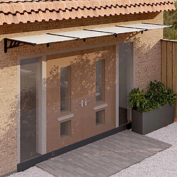 vidaXL Auvent de porte - 396x90 cm Noir/Transparent