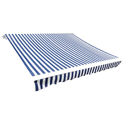 VIDAXL Toit d'auvent - Bleu et blanc