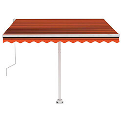 vidaXL Auvent automatique sur pied 300x250 cm Orange et Marron