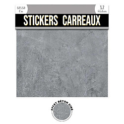 Sudtrading 2 Stickers effet béton ciré - 30 x 30 cm - gris