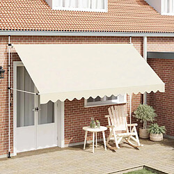 vidaXL Auvent Manuel 400 cm Crème