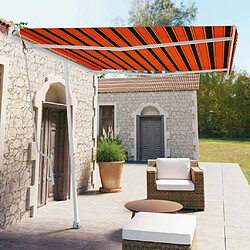 vidaXL Auvent automatique sur pied 300x250 cm Orange et Marron