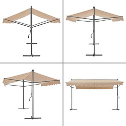 Pro.Tec pro_tec Store banne autoportant double pente 300x300 cm Sable pas cher