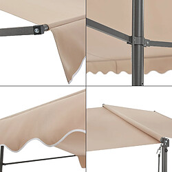 Acheter Helloshop26 Store banne autoportant à double pente 400 x 300 cm - Sable