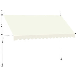 vidaXL Auvent Manuel 400 cm Crème