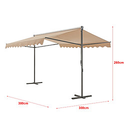 Avis Pro.Tec pro_tec Store banne autoportant double pente 300x300 cm Sable