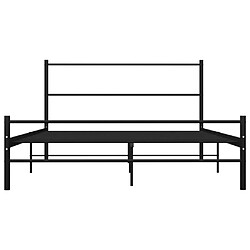 Avis vidaXL Cadre de lit en métal - 160x200 cm Noir