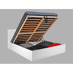 Acheter LE QUAI DES AFFAIRES Lit Coffre Madrid 140x190 + Sommier