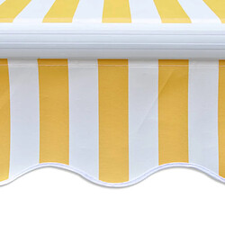 vidaXL Auvent pliable motorisé 400 cm Jaune/Blanc