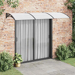 vidaXL Auvent de porte PC 300x100 cm - Noir