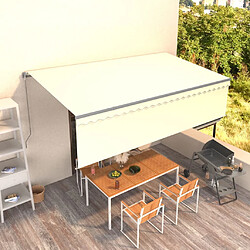 vidaXL Auvent manuel avec store - 5x3 m