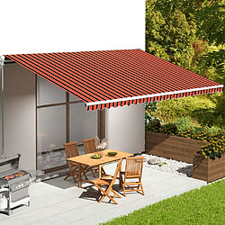 vidaXL Tissu de remplacement pour auvent 580x345 cm - Orange et marron
