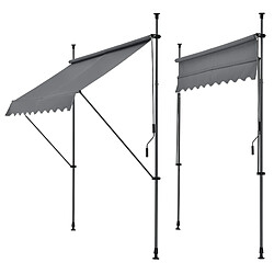 Pro.Tec Store Banne Manuel Rétractable - Gris Ardoise
