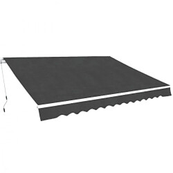 vidaXL Auvent pliable manuel 600 cm - Anthracite