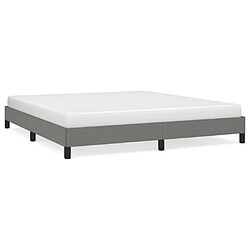 vidaXL Cadre de lit sans matelas gris foncé 160x200 cm tissu