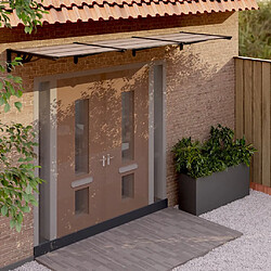 VIDAXL Auvent de porte 358,5x90 cm Noir