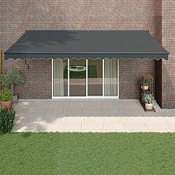VidaXL Auvent rétractable 5x3 m Anthracite