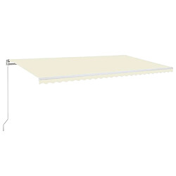 vidaXL Auvent rétractable 600x350 cm - Crème