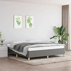 VIDAXL Cadre de lit Gris foncé 180x200 cm Tissu Cadre de lit avec pieds de soutien - Tissu durable - Lattes contreplaqué - Sans matelas