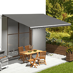 vidaXL Tissu Remplacement Auvent 5x3,5 m - Anthracite