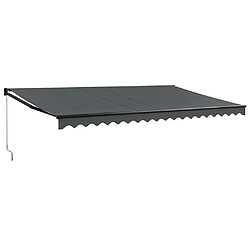 VidaXL Auvent rétractable 5x3 m Anthracite