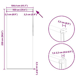 VidaXL Store enrouleur occultant - 100x230 cm - Beige pas cher