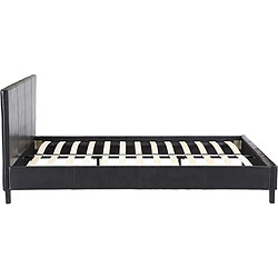 Habitat Et Jardin Lit Lina - 160 x 200 cm - Noir pas cher