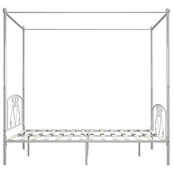 Acheter vidaXL Cadre de lit baldaquin 200x200 - Blanc métal