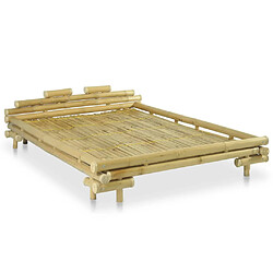 vidaXL Cadre de lit sans matelas bambou 140x200 cm