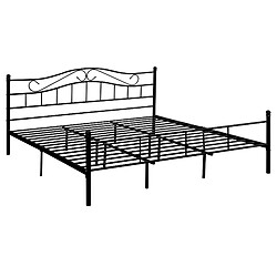 Avis En.Casa en_casa Cadre de lit double Florenz 180x200 cm - Noir