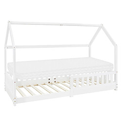 ML-Design Lit maison enfant - Blanc - 90x200 cm