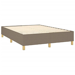 Acheter vidaXL Cadre de lit à lattes taupe 140x190 cm tissu