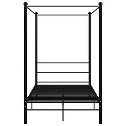 Acheter vidaXL Cadre de lit à baldaquin sans matelas noir 140x200 cm métal
