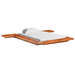 vidaXL Lit Futon japonais sans matelas - Bois massif 100x200 cm