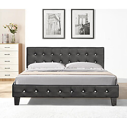King of Dreams Lit avec sommier noir 140x190cm
