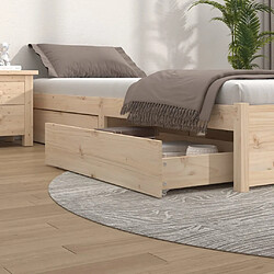 VIDAXL Tiroirs de lit 4 pcs - Bois de pin massif Tiroirs de rangement - Bois de pin - Roulettes - Nettoyage facile