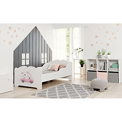 HT MEUBLES Lit enfant ALMENA - Avec matelas - 160x80 cm