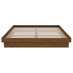 Acheter vidaXL Cadre de lit - Marron miel 135x190