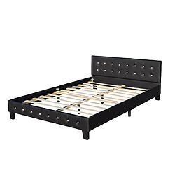 King of Dreams Lit avec sommier noir 140x190cm