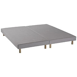 Deko Dream Sommier tapissier RAKENNE - Gris 2x80x200 cm