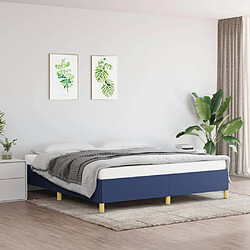 vidaXL Cadre de lit sans matelas bleu 180x200 cm