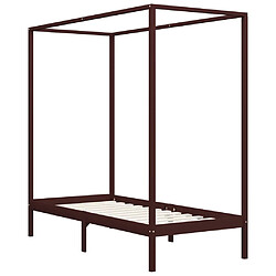 VIDAXL Cadre de lit baldaquin 100x200 cm - Bois massif