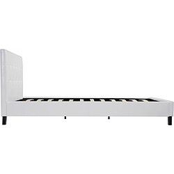 Habitat Et Jardin Lit double en pvc Julia - 160 x 200 cm - Blanc pas cher