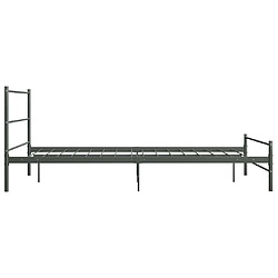Acheter vidaXL Cadre de Lit Métal Gris 160x200